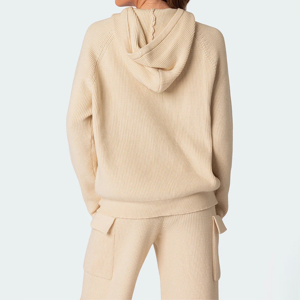 Corina | Stijlvolle trui met capuchon tweedelige set