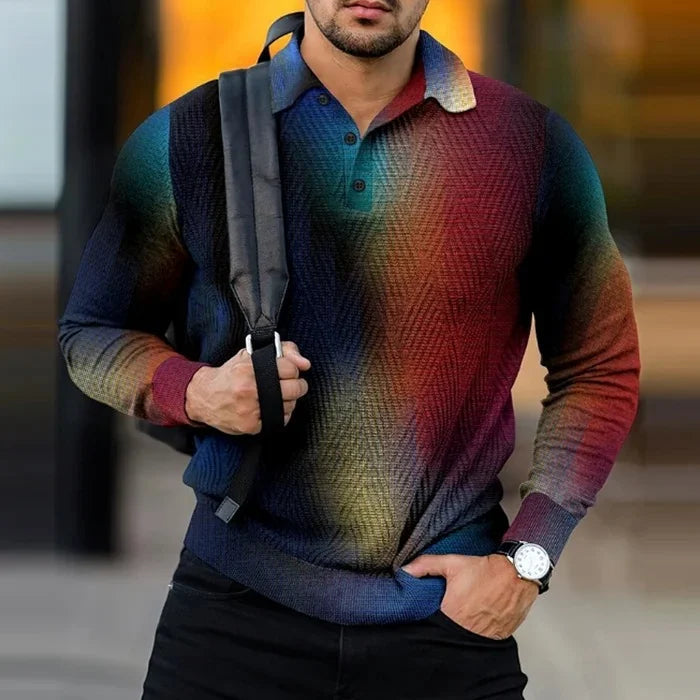 Nino | Zakelijk poloshirt met lange mouwen