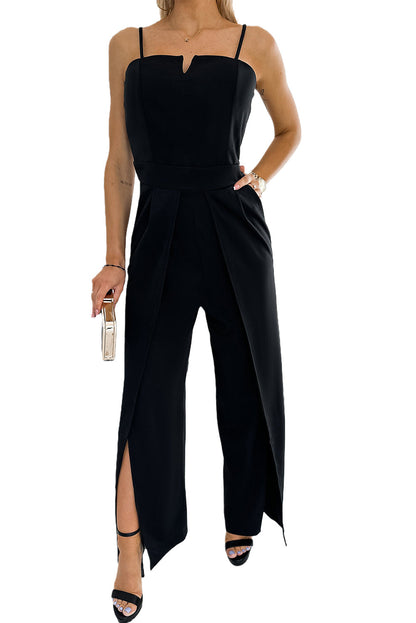 Shane | Jumpsuit met spaghettibandjes en split - Modern en trendy