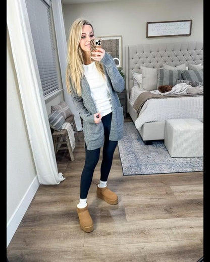 StrideSole | Klassieke pluche trendy plateaulaarzen