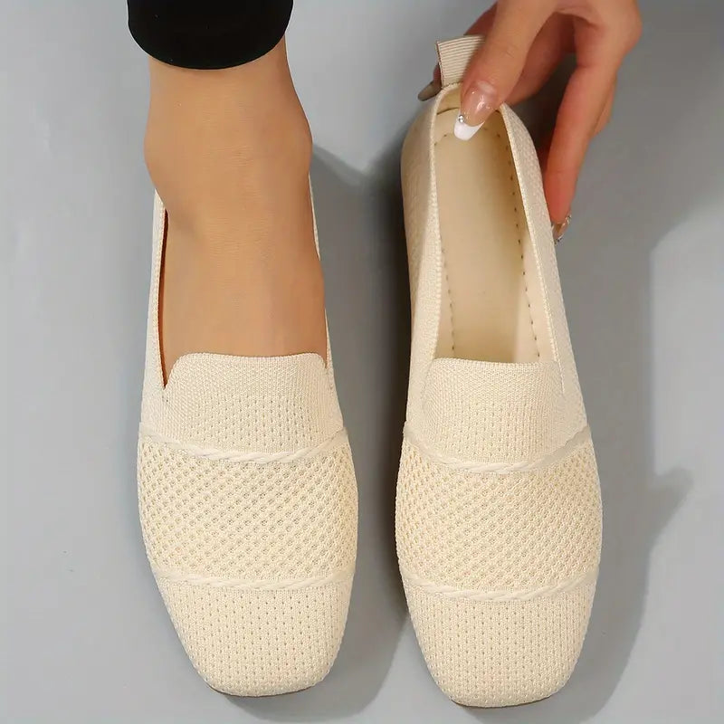 Gebreide vierkante balletschoenen