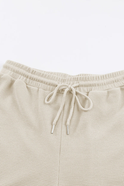 Evanka | Wafel Textuur Cargo Zak Jogger Broek