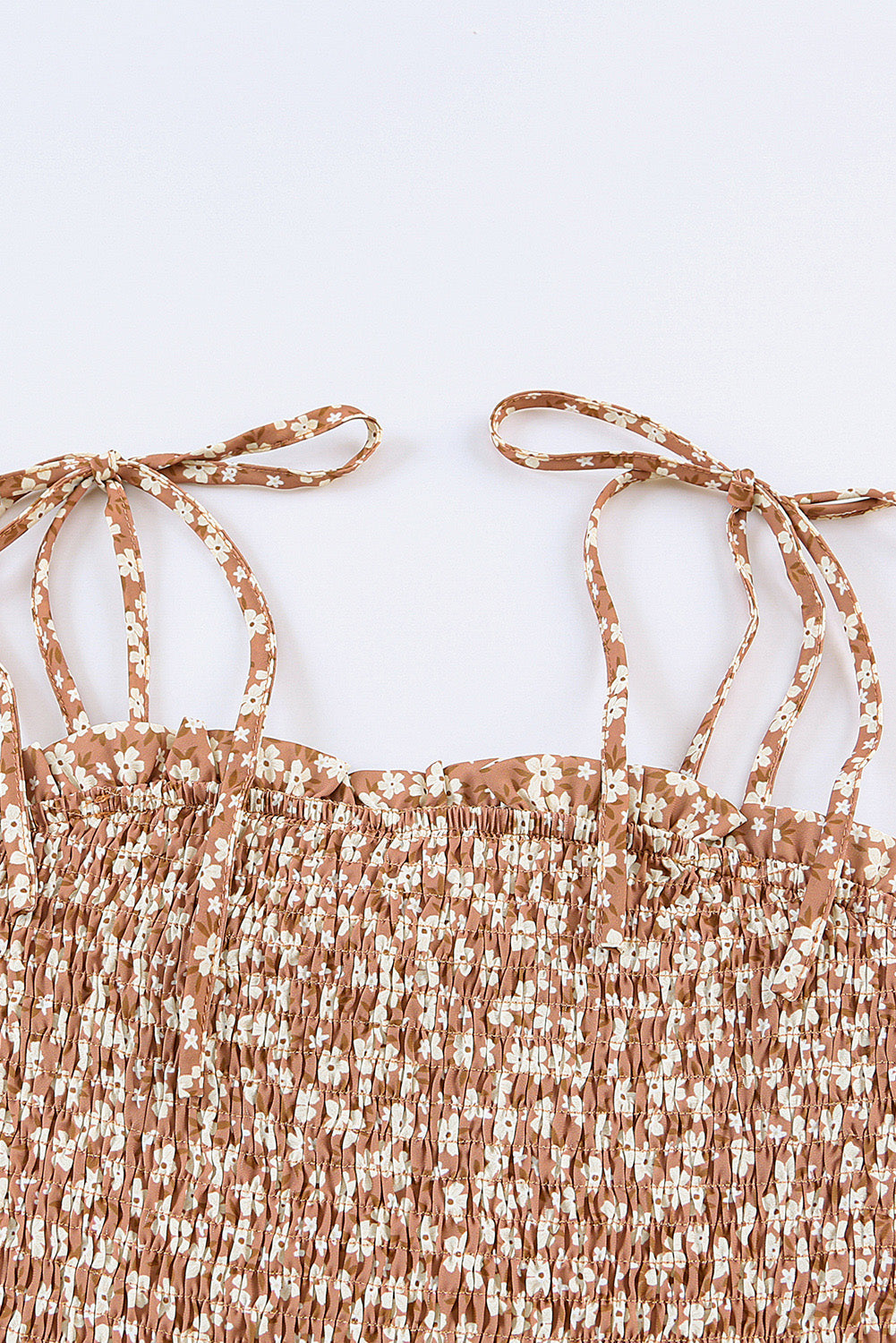 Marella - Jumpsuit met smalle bandjes en gesmokt lijfje