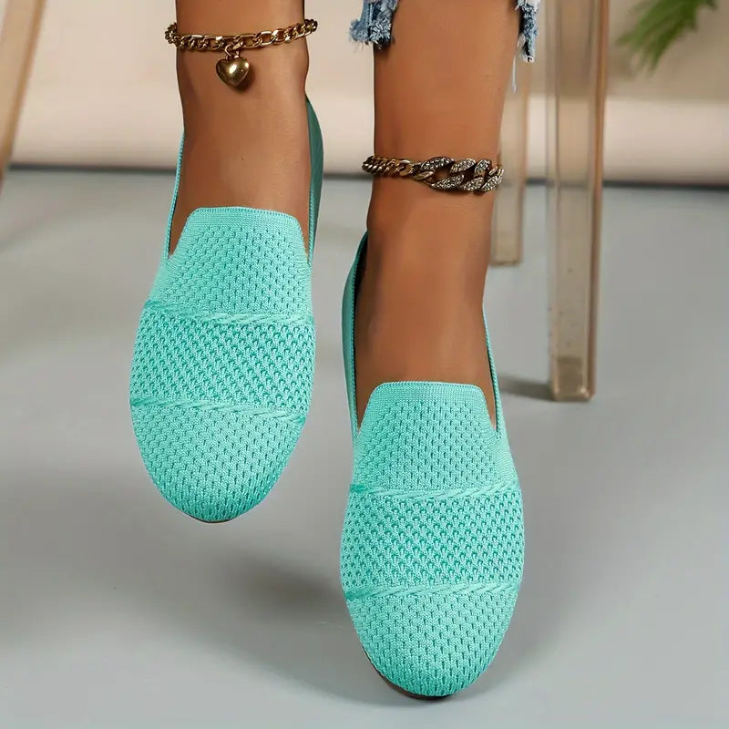 Comfortabele gebreide flats