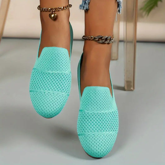 Comfortabele gebreide flats