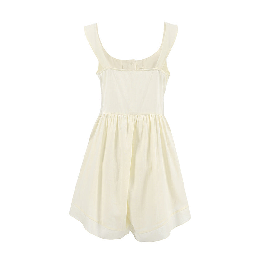 Cameron | Vierkante hals knoop naar beneden losse romper