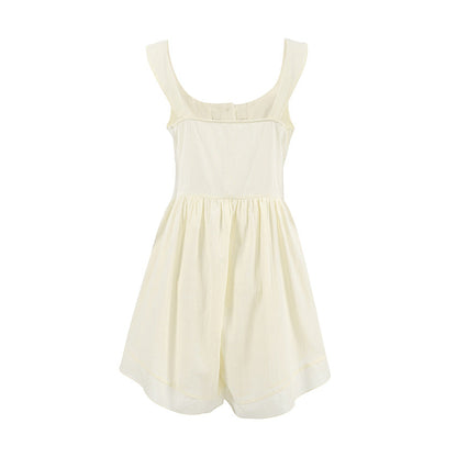 Cameron | Vierkante hals knoop naar beneden losse romper