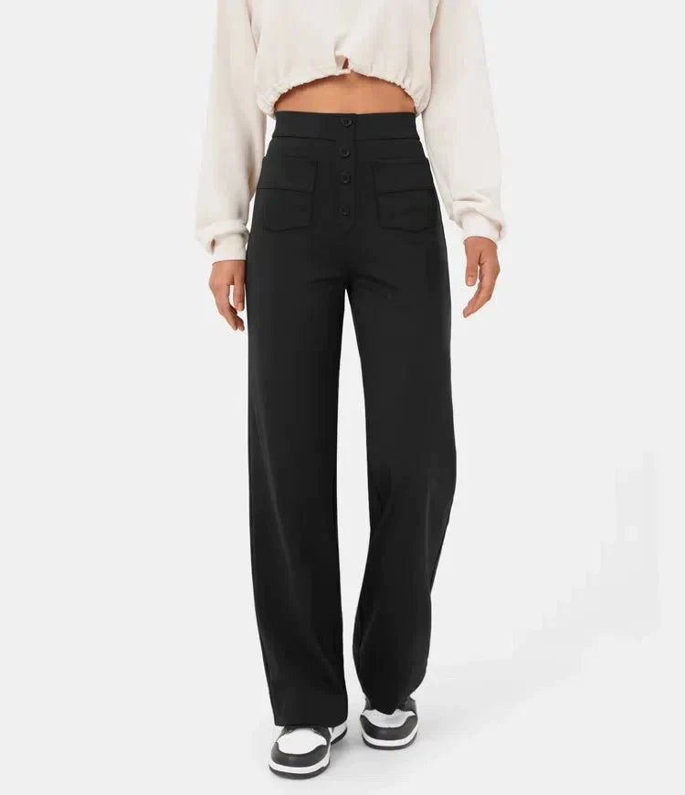 Chelsea - Elastische High Waisted Casual Broek