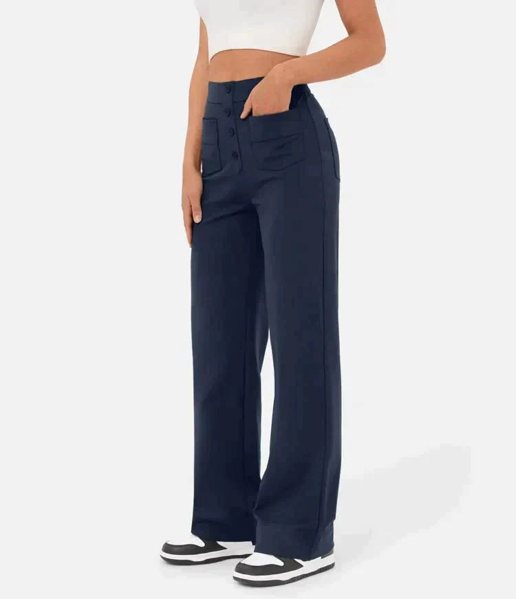 Chelsea - Elastische High Waisted Casual Broek