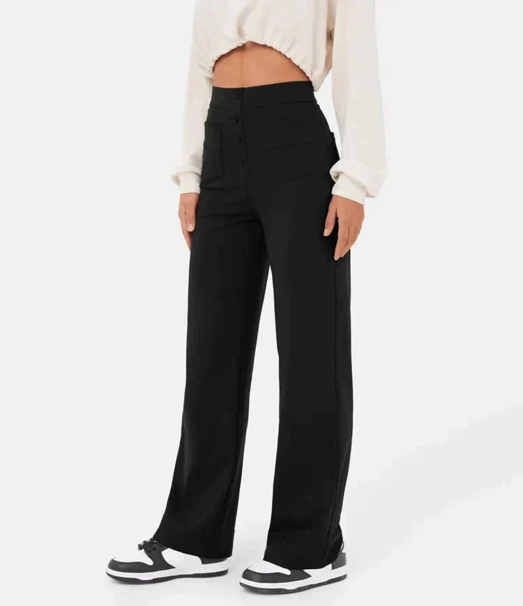 Chelsea - Elastische High Waisted Casual Broek