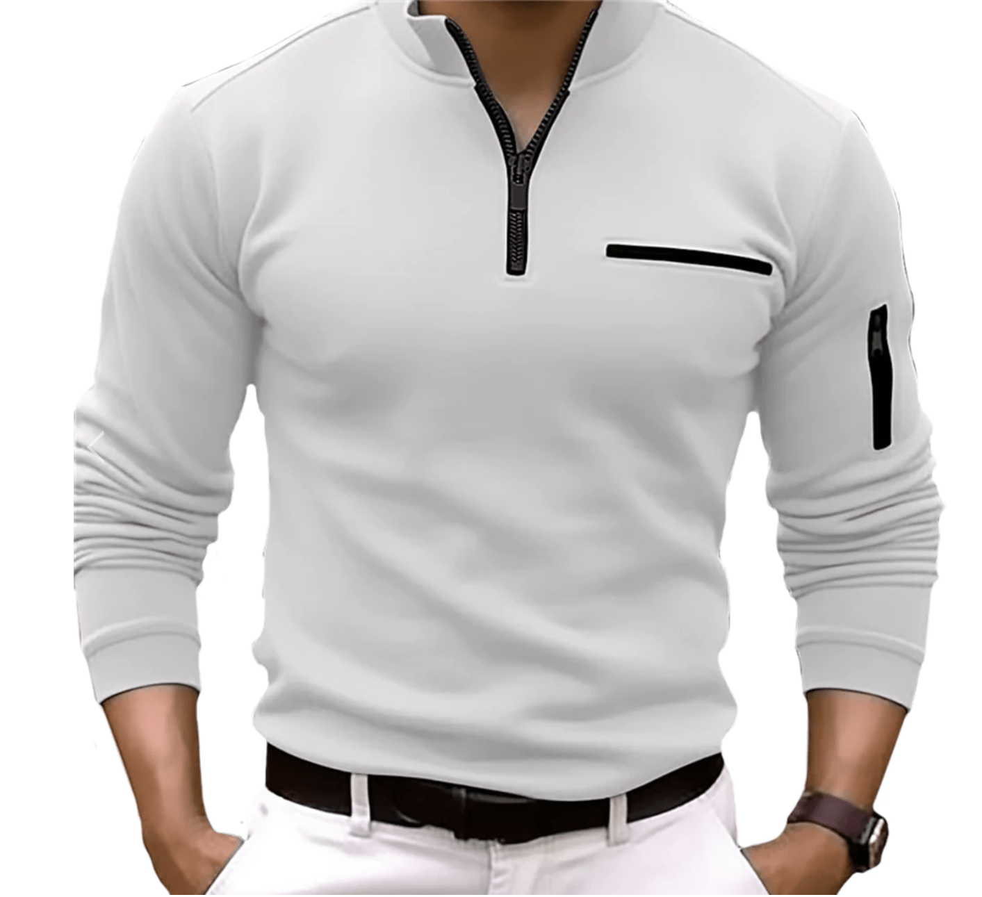 Kenneth | Elegant trui met kwartrits