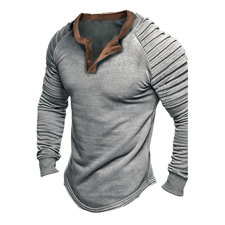 Padma | Trendy henley overhemd met lange mouwen