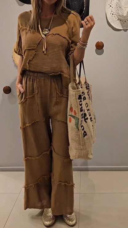 Yani - Tweedelige set met splicing ontwerp