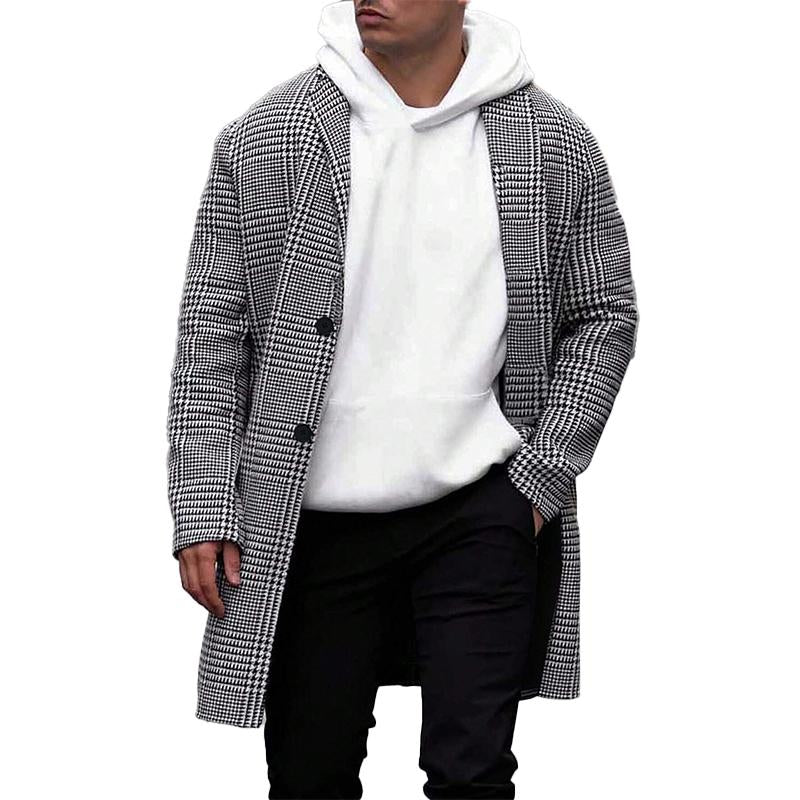 Rohan | Klassieke halflange jas in houndstooth-stijl