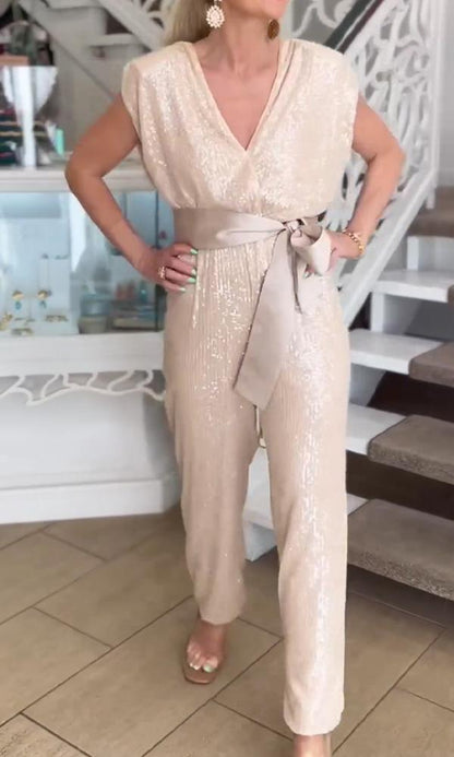 Blair | Geraffineerde jumpsuit met V-hals