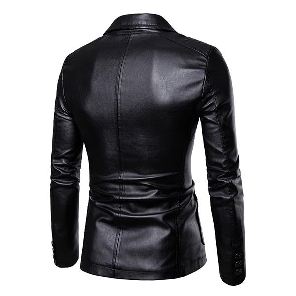 Alberto | Retro Tweeknoops Leren Blazer