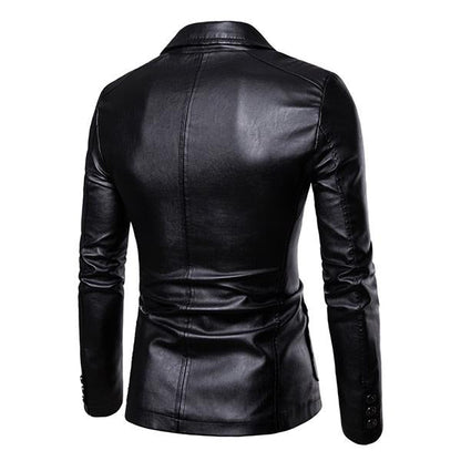 Alberto | Retro Tweeknoops Leren Blazer