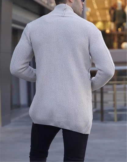 Herman | Elegant kabelgebreid vest met lange mouwen