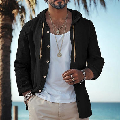 Jameson | Urban en eenvoudig overhemd met capuchon en lange mouwen