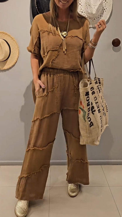 Yani - Tweedelige set met splicing ontwerp