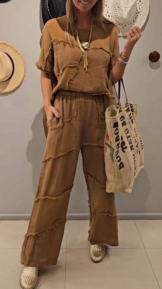 Yani - Tweedelige set met splicing ontwerp