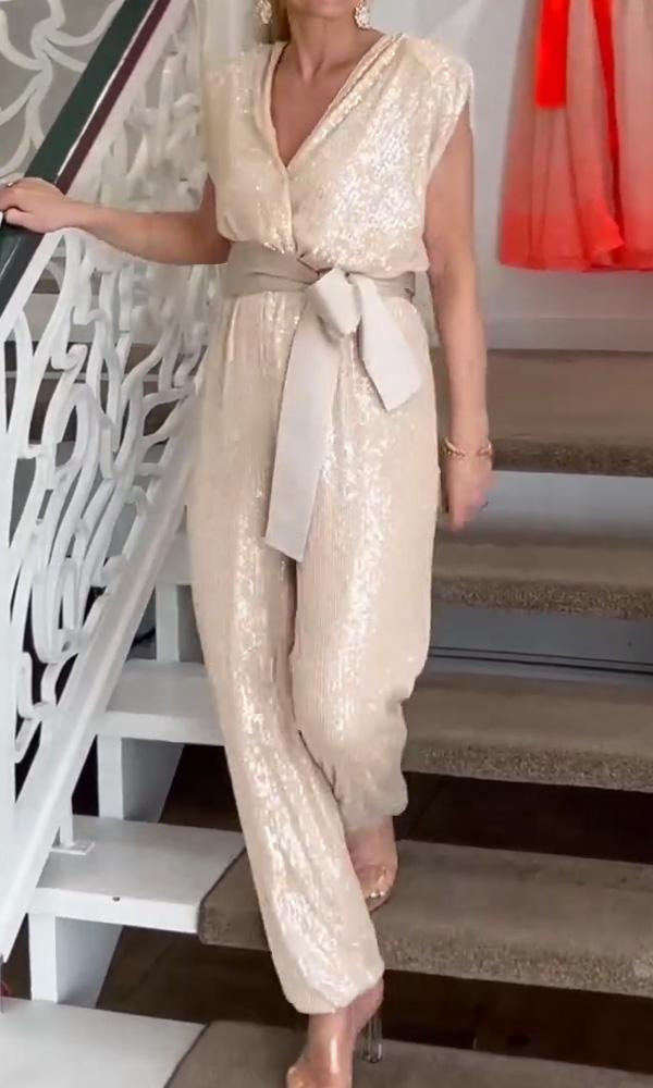 Blair | Geraffineerde jumpsuit met V-hals