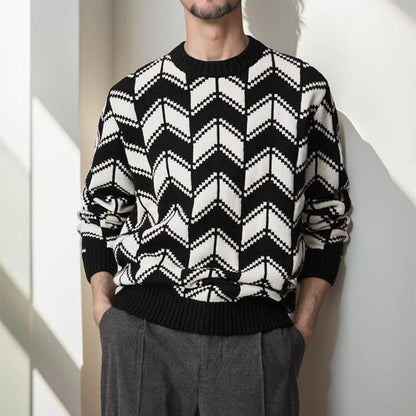 Niels | Casual Hoog Elastische Gebreide Trui