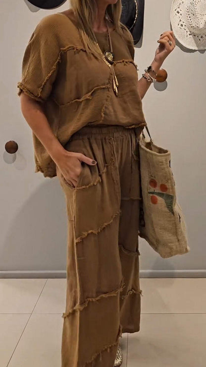 Yani - Tweedelige set met splicing ontwerp