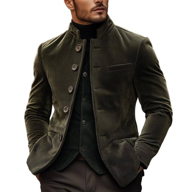 Arnulfo | Retro slim fit blazer met opstaande kraag