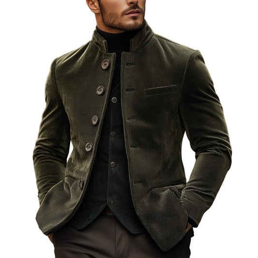 Arnulfo | Retro slim fit blazer met opstaande kraag