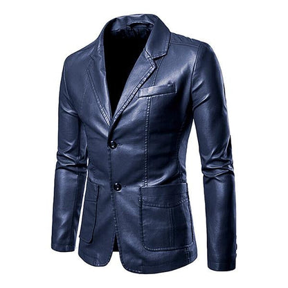 Alberto | Retro Tweeknoops Leren Blazer