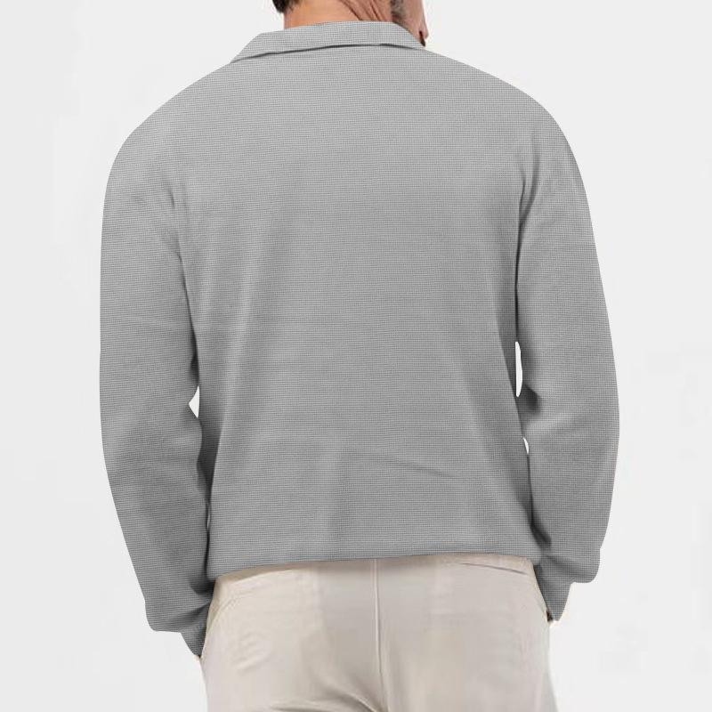 Dean | Casual poloshirt met lange mouwen