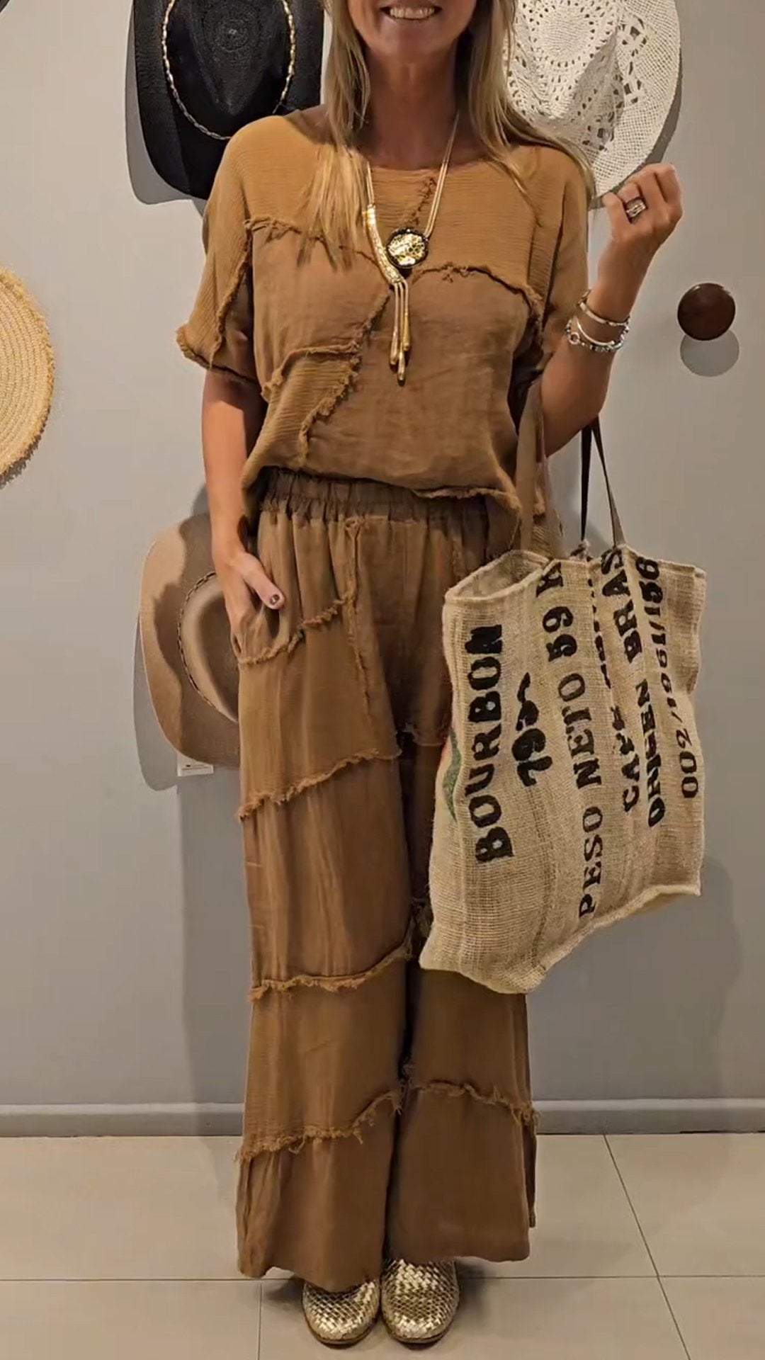 Yani - Tweedelige set met splicing ontwerp