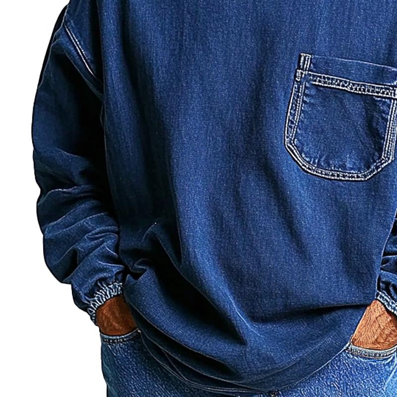 Lieuwe | Casual oversized denim trui voor mannen