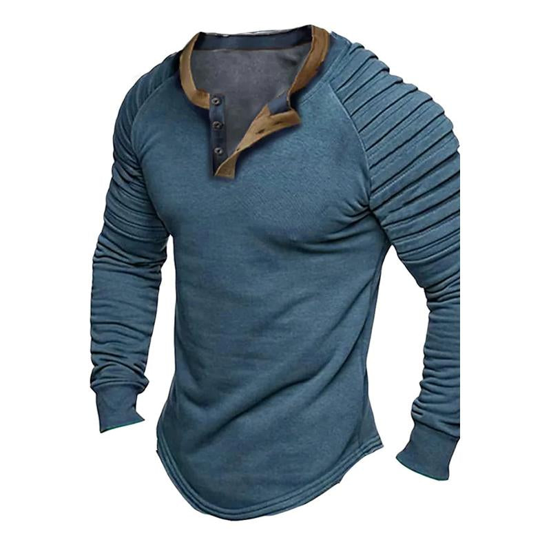 Padma | Trendy henley overhemd met lange mouwen