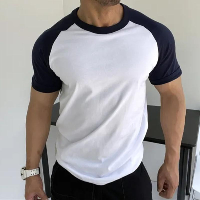 Eamon | Casual T-shirt met contrasterende kleuren en ronde hals