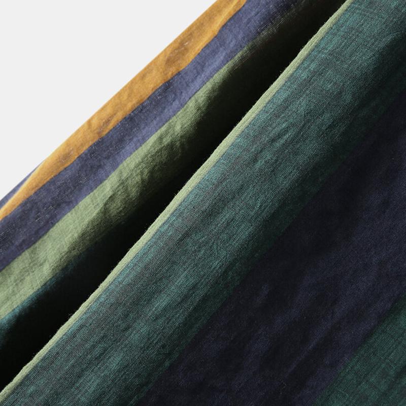 Fletcher | Casual Kleur Contrast Streep Lange Mouw Shirt