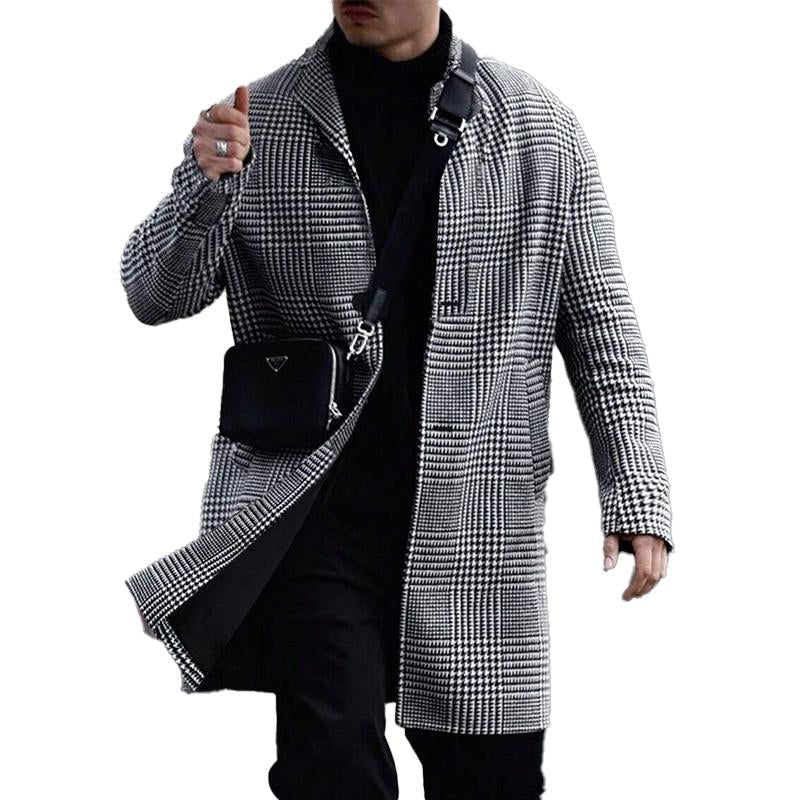 Rohan | Klassieke halflange jas in houndstooth-stijl
