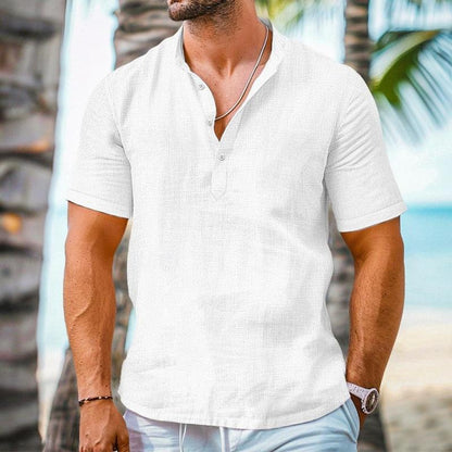 Ronin | Henley Kraag Korte Mouw Casual Overhemd