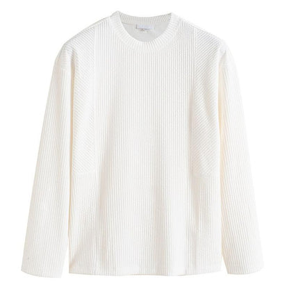 Enzo | Effen gestreept T-shirt met lange mouwen