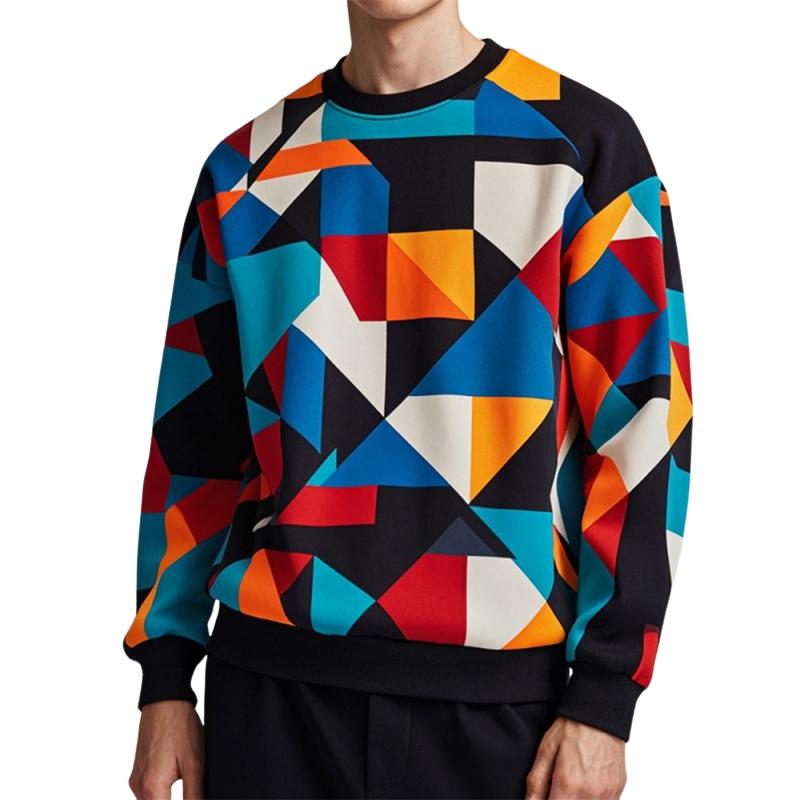 Quincy | Geometrisch geprint sweatshirt met lange mouwen