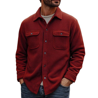 Facundo | Casual polar fleece overhemdjas met lange mouwen