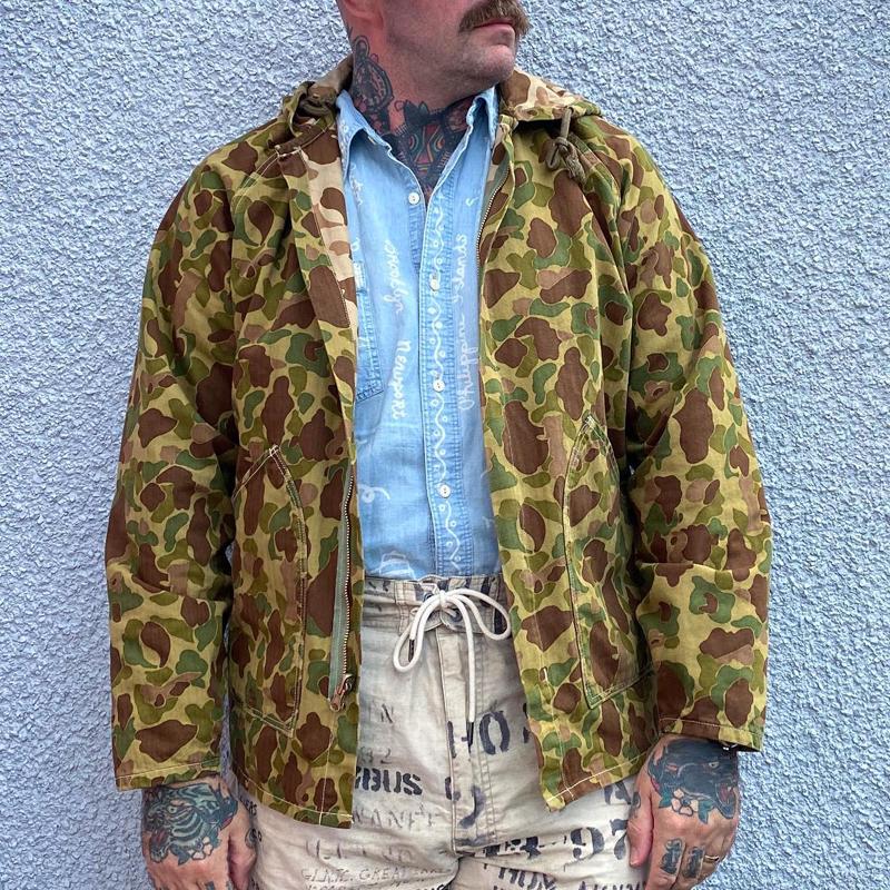 Tibor | Casual Camouflage Rits Jas met Capuchon