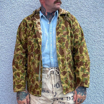 Tibor | Casual Camouflage Rits Jas met Capuchon