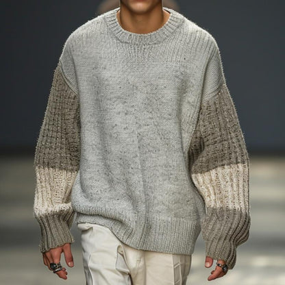 Vernon | Stijlvolle Kleurblok Los Gebreide Trui