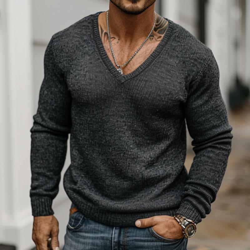 Gustav | Casual Pullover Trui met V-hals
