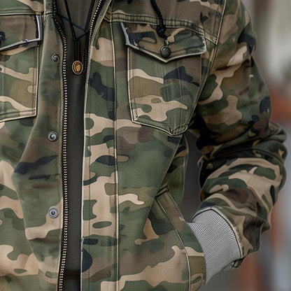 Vilhelm | Tactisch camouflage cargojasje met capuchon