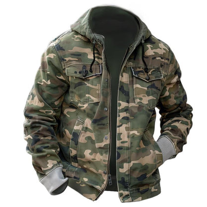 Vilhelm | Tactisch camouflage cargojasje met capuchon