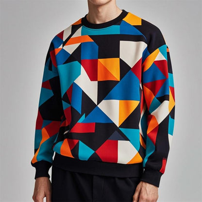 Quincy | Geometrisch geprint sweatshirt met lange mouwen