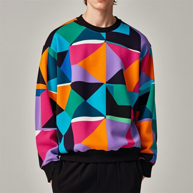Quincy | Geometrisch geprint sweatshirt met lange mouwen